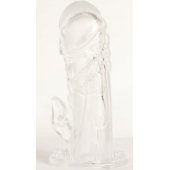 Прозрачная гелевая насадка с клиторальным отростком - 13 см. - Toyfa Basic - в Саратове купить с доставкой