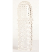 Прозрачная закрытая гелевая насадка - 13,5 см. - Toyfa Basic - в Саратове купить с доставкой