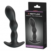 Черный анальный стимулятор простаты с вибрацией Special Anal Massager - 14,5 см. - Baile - в Саратове купить с доставкой