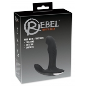 Черный вибромассажер простаты с функцией римминга Plug with Perineum Stimulator - 16,6 см. - Orion - в Саратове купить с доставкой