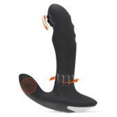 Черный вибромассажер простаты с функцией римминга Plug with Perineum Stimulator - 16,6 см. - Orion - в Саратове купить с доставкой