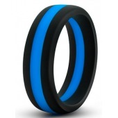 Черно-синее эрекционное кольцо Silicone Go Pro Cock Ring - Blush Novelties - в Саратове купить с доставкой