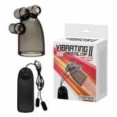 Дымчатая насадка-мастурбатор с вибрацией Vibrating Crystal Cap II - Baile - в Саратове купить с доставкой