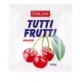 Пробник гель-смазки Tutti-frutti с вишнёвым вкусом - 4 гр. - Биоритм - купить с доставкой в Саратове