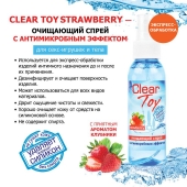 Очищающий спрей для игрушек CLEAR TOY Strawberry - 100 мл. - Биоритм - купить с доставкой в Саратове