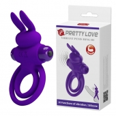 Фиолетовое эрекционное кольцо с вибростимуляцией клитора Vibrant Penis Ring III - Baile - в Саратове купить с доставкой