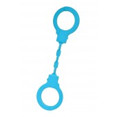 Голубые силиконовые наручники A-Toys без ключа - A-toys - купить с доставкой в Саратове