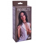 Коричневый поводок и чокер с кольцом Sofi - Rebelts - купить с доставкой в Саратове