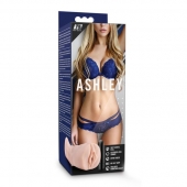 Телесный мастурбатор-вагина с вибропулей Ashley - Blush Novelties - в Саратове купить с доставкой