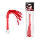 Красная плеть с рукоятью в оплетке - 28 см. - Notabu - купить с доставкой в Саратове