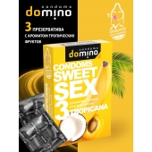 Презервативы для орального секса DOMINO Sweet Sex с ароматом тропических фруктов - 3 шт. - Domino - купить с доставкой в Саратове