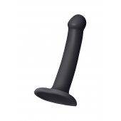 Черный фаллос на присоске Silicone Bendable Dildo S - 17 см. - Strap-on-me - купить с доставкой в Саратове