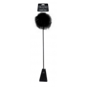 Черный стек Feather Crop с пуховкой на конце - 53,3 см. - Pipedream - купить с доставкой в Саратове