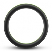Черно-зеленое эрекционное кольцо Silicone Go Pro Cock Ring - Blush Novelties - в Саратове купить с доставкой