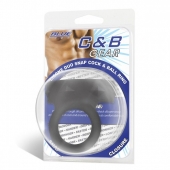 Черное двойное силиконовое кольцо С B GEAR - BlueLine - в Саратове купить с доставкой