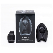 Темно-серый инновационный мужской осциллятор PULSE SOLO LUX с пультом ДУ - Hot Octopuss - в Саратове купить с доставкой