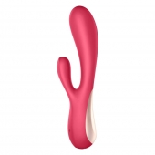 Красный вибратор-кролик Satisfyer Mono Flex с управлением через приложение - 20,4 см. - Satisfyer купить в Саратове с доставкой в Orgasmix.ru Красный вибратор-кролик Satisfyer Mono Flex с управлением через приложение - 20,4 см. - Satisfyer