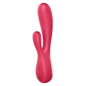 Красный вибратор-кролик Satisfyer Mono Flex с управлением через приложение - 20,4 см. - Satisfyer купить в Саратове с доставкой в Orgasmix.ru Красный вибратор-кролик Satisfyer Mono Flex с управлением через приложение - 20,4 см. - Satisfyer