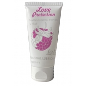 Лубрикант на водной основе с ароматом малины Love Protection Raspberry - 50 мл. - Lola Games - купить с доставкой в Саратове