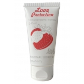 Лубрикант на водной основе с ароматом малины Love Protection Strawberry - 50 мл. - Lola Games - купить с доставкой в Саратове