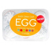 Набор из 6 мастурбаторов Tenga EGG Easy Beat с различным рельефом - Tenga - в Саратове купить с доставкой