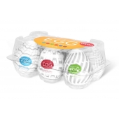 Набор из 6 мастурбаторов Tenga EGG Easy Beat с различным рельефом - Tenga - в Саратове купить с доставкой