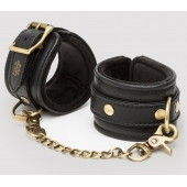 Черные наручники Bound to You Faux Leather Wrist Cuffs - Fifty Shades of Grey - купить с доставкой в Саратове