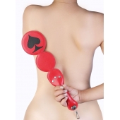 Шлёпалка  Пики  с анальным плагом - LOVETOY (А-Полимер) - купить с доставкой в Саратове