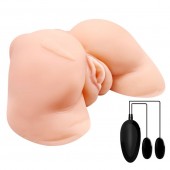 Телесная вибровагина Julie с 2 рабочими отверстиями - Baile - в Саратове купить с доставкой