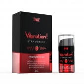Жидкий интимный гель с эффектом вибрации Vibration! Strawberry - 15 мл. - INTT - купить с доставкой в Саратове