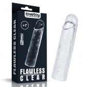 Прозрачная насадка-удлинитель Flawless Clear Penis Sleeve Add 1 - 15,5 см. - Lovetoy - в Саратове купить с доставкой
