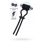 Черное эрекционное лассо на пенис Jat - A-toys - в Саратове купить с доставкой