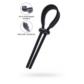 Черное эрекционное лассо на пенис Keb - A-toys - в Саратове купить с доставкой Черное эрекционное лассо на пенис Keb - A-toys - в Саратове купить с доставкой