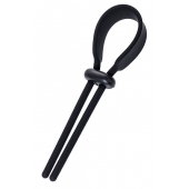 Черное эрекционное лассо на пенис Keb - A-toys - в Саратове купить с доставкой Черное эрекционное лассо на пенис Keb - A-toys - в Саратове купить с доставкой