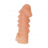 Телесная закрытая насадка с шишечками Cock Sleeve Size S - 13,8 см. - KOKOS - в Саратове купить с доставкой
