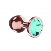 Пробка цвета розового золота с малиновым кристаллом Diamond Topaz Shine L - 8,3 см. - Lola Games - купить с доставкой в Саратове
