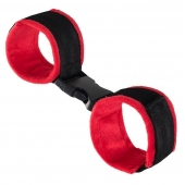 Красно-черные велюровые оковы Anonymo - ToyFa - купить с доставкой в Саратове Красно-черные велюровые оковы Anonymo - ToyFa - купить с доставкой в Саратове