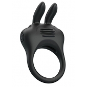 Черное эрекционное кольцо с вибрацией Davion - Baile - в Саратове купить с доставкой