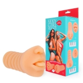 Телесный мастурбатор-ротик с высунутым язычком - Bior toys - в Саратове купить с доставкой