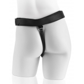 Страпон с телесной насадкой 7  Uncut with Strap on Harness - 18 см. - Pipedream - купить с доставкой в Саратове