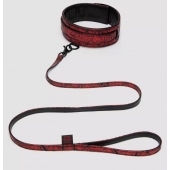 Стильный ошейник с поводком Reversible Faux Leather Collar and Lead - Fifty Shades of Grey - купить с доставкой в Саратове