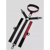 Ошейник с наручниками Reversible Faux Leather Collar and Wrist - Fifty Shades of Grey - купить с доставкой в Саратове