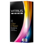 Цветные ароматизированные презервативы VITALIS PREMIUM color   flavor - 12 шт. - Vitalis - купить с доставкой в Саратове