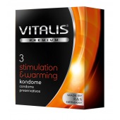 Презервативы VITALIS PREMIUM stimulation   warming с согревающим эффектом - 3 шт. - Vitalis - купить с доставкой в Саратове