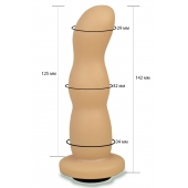 Телесная рельефная насадка Harness - 14,2 см. - LOVETOY (А-Полимер) - купить с доставкой в Саратове
