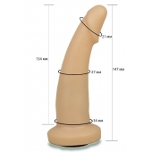 Телесная гладкая насадка Harness - 14,7 см. - LOVETOY (А-Полимер) - купить с доставкой в Саратове