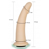 Телесная гладкая насадка-фаллоимитатор Harness - 17 см. - LOVETOY (А-Полимер) - купить с доставкой в Саратове