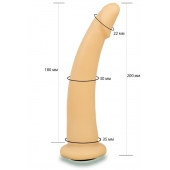 Телесная гладкая насадка-фаллоимитатор Harness - 20 см. - LOVETOY (А-Полимер) - купить с доставкой в Саратове