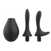 Черный анальный душ Nexus Anal Douche Set с 2 сменными насадками - Nexus Range - купить с доставкой в Саратове