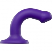 Фиолетовый фаллоимитатор-насадка Strap-On-Me Dildo Dual Density size S - 17 см. - Strap-on-me - купить с доставкой в Саратове
